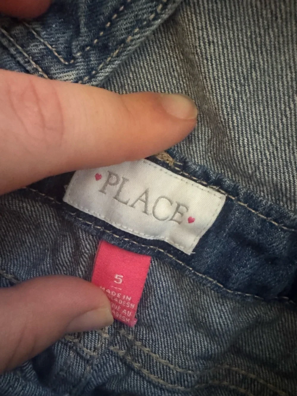 Denim Short Overalls - Blue Jean the children’s place - Picture 2 of 3